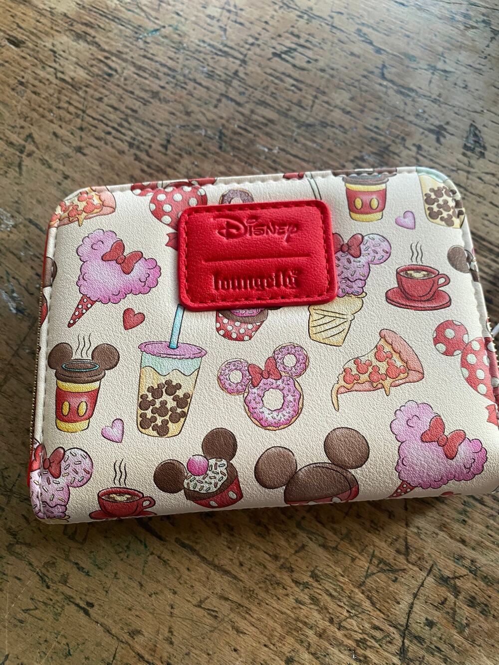 Loungefly Disney Mickey & Minnie Treats Mini Zipper Wallet NWT